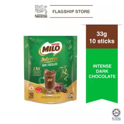 Nestle MILO® Intense Dark Chocolate Powder 10 Sachets X 33g Packet- 330g