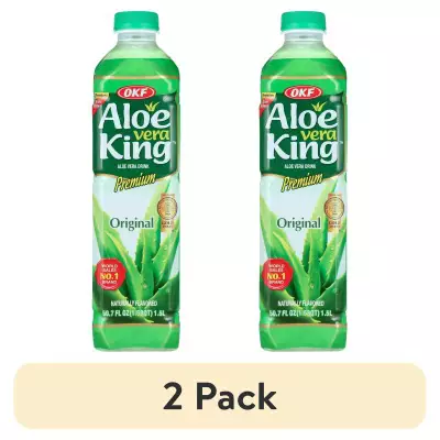 OKF Aloe Vera King Natural Original Aloe Vera Drink (Premium) - 1.5L (50.7 FL OZ) 1.58QT [2 Pack]