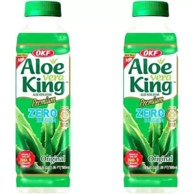 OKF Aloe Vera King Zero Sugar Aloe Vera Drink (Original) - 1.5L (50.7 FL OZ) 1.58QT [2 Packs]