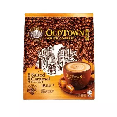 Old Town White Coffee Salted Caramel Flavoured 3In1 Instant Coffee Premix White Coffee 35G X 15 Sticks- 525g