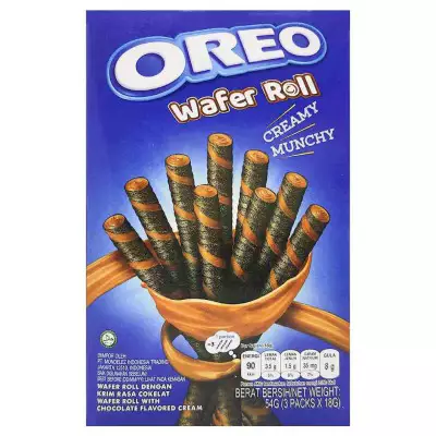 Oreo Wafer Roll Creamy Munchy With Chocolate Flavored Cream- 54 g