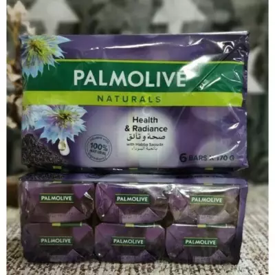 Palmolive Naturals Health & Radiance Soap With Habba Saouda- 170g X 6 Packs