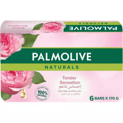 Palmolive Naturals Tender Sensation With Milk & Rose Oil Soap- 170g X 6 Packs