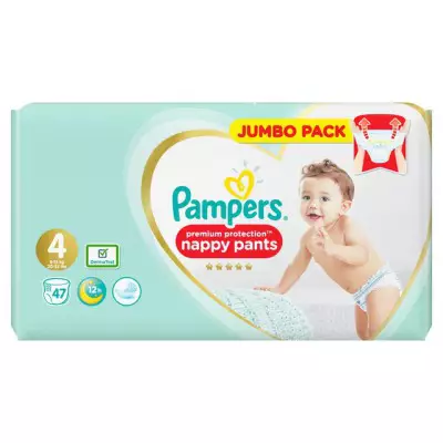 Pampers Premium Protection 4 Nappy Pants 47 Pcs