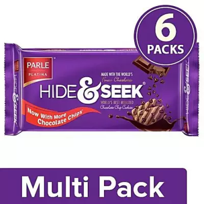 Parle Platina  Hide & Seek Choco Chips Cookies MultiPack- 120g X 6 Packs
