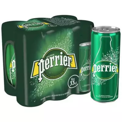 Perrier Natural Mineral Water 6X Can (France)- 330mL