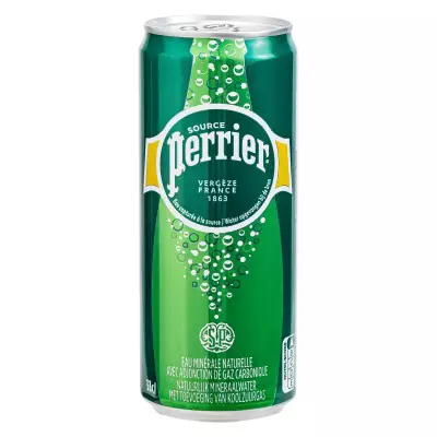 Perrier Natural Mineral Water Can (France)- 330mL