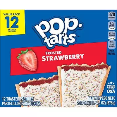 Pop Tarts Toaster Pastries, Frosted Strawberry Value Pack Of 12- 576 g