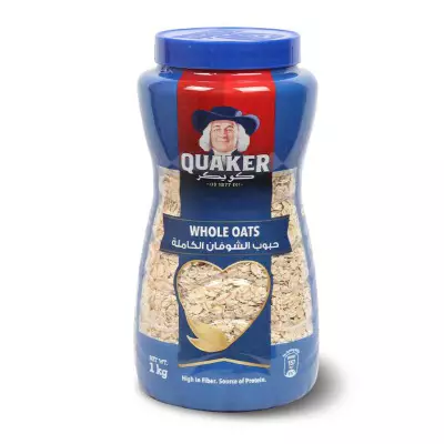 Quaker Whole Oats Plastic Jar (Dubai)- 900g
