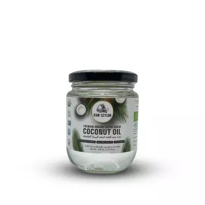 RAW CEYLON PREMIUM ORGANIC EXTRA VIRGIN COCONUT OIL- 200mL (6.76 Fl.oz)