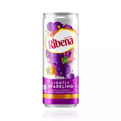 Ribena Sparkling Carbonated Blackcurrant Fruit Drink Can- 320 mL
