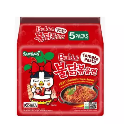 Samyang Buldak Tomato Pasta Chicken Flavor Ramen 5pcs