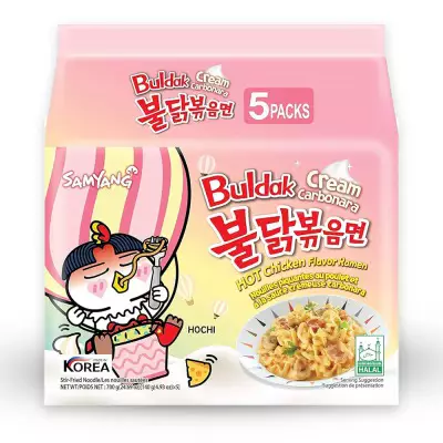 Samyang Ramen Buldak Cream Carbonara Noodles 5 Pack