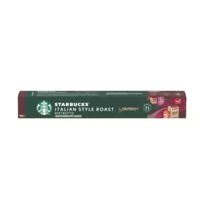 Starbucks® Italian Style Roast by Nespresso® Ristretto Roasted Ground Coffee Capsules- 56g