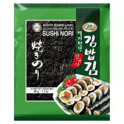 ​Surasang Premium Nori Sheets for Sushi & Gimbap​ - Korean Roasted Seaweed Sheets, 20 Sheets- 48g (1.7 oz)