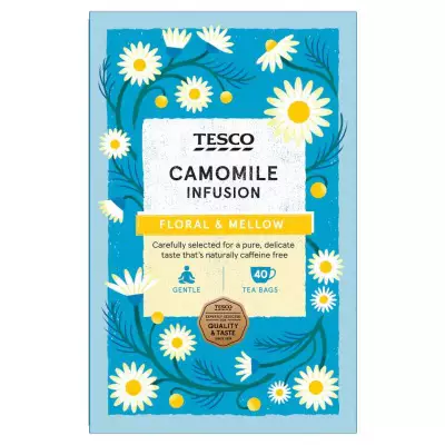 Tesco Camomile Infusion Floral & Mellow 40 Tea Bags 60G