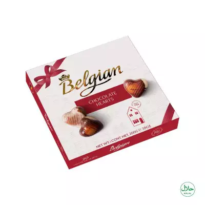 The Belgian Chocolate Hearts Gift Box- 200g (7 OZ)