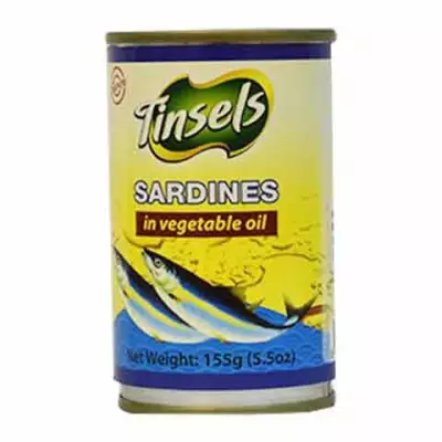 Tinsels Sardines In Vegetable Oil- 155 Gm