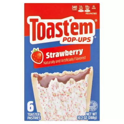 Toast'em Pop-Ups Strawberry 6 Toaster Pastries- 288 g (10.2 OZ)