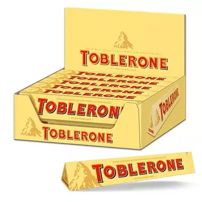 Toblerone Milk Chocolate With Honey & Almond Nougat 100g X 10 PC'S