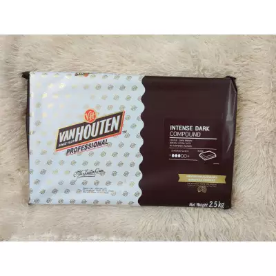 VANHOUTEN Professional Intense Dark Chocolate Compound-  2.5 KG