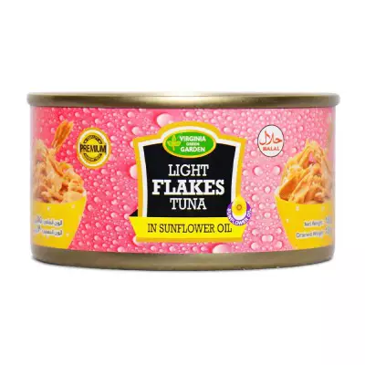 Virginia Green Garden Light Meat Tuna Flakes In Sunflower Oil- 185g