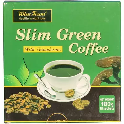 Wins Town Slim Green Coffee With Ganoderma, 18 Sachets- 180g