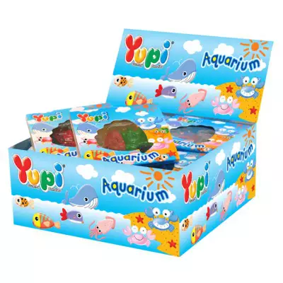 Yupi Aquarium Gummy Candies 32g, Box Of 24 Packs-  768g (26.7 OZ)